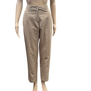 L.L. Bean Beige Slacks Utility Pants with Pocket Zipper Details size 8R
